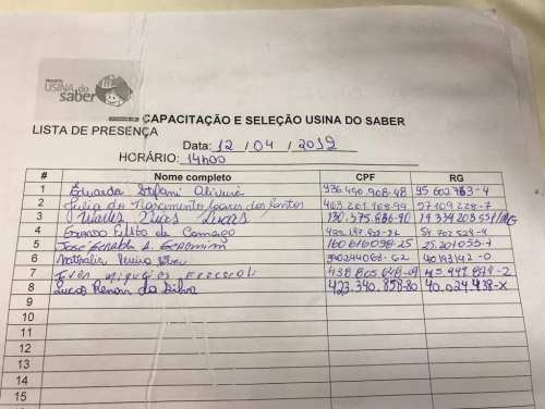 Foto 1 da ação de extensão